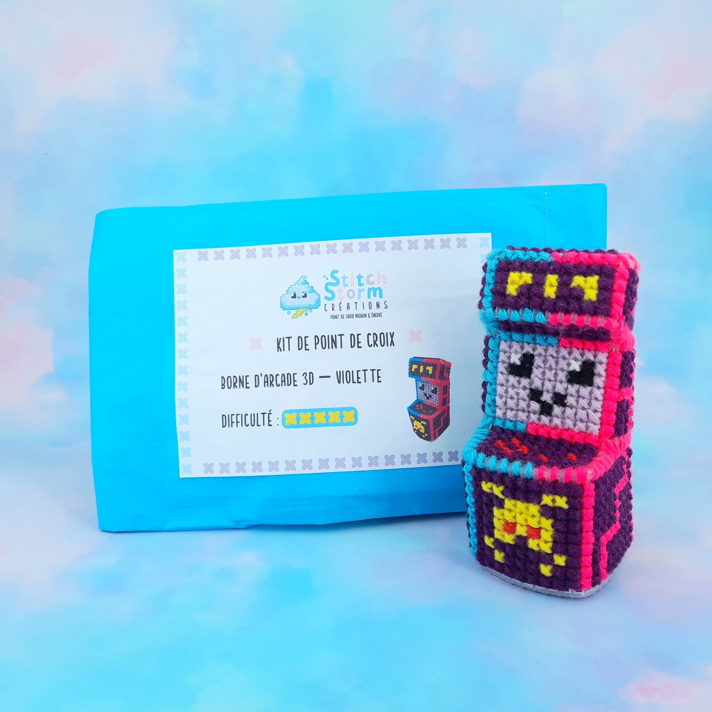 Kit de point de croix - Borne d'arcade en 3D