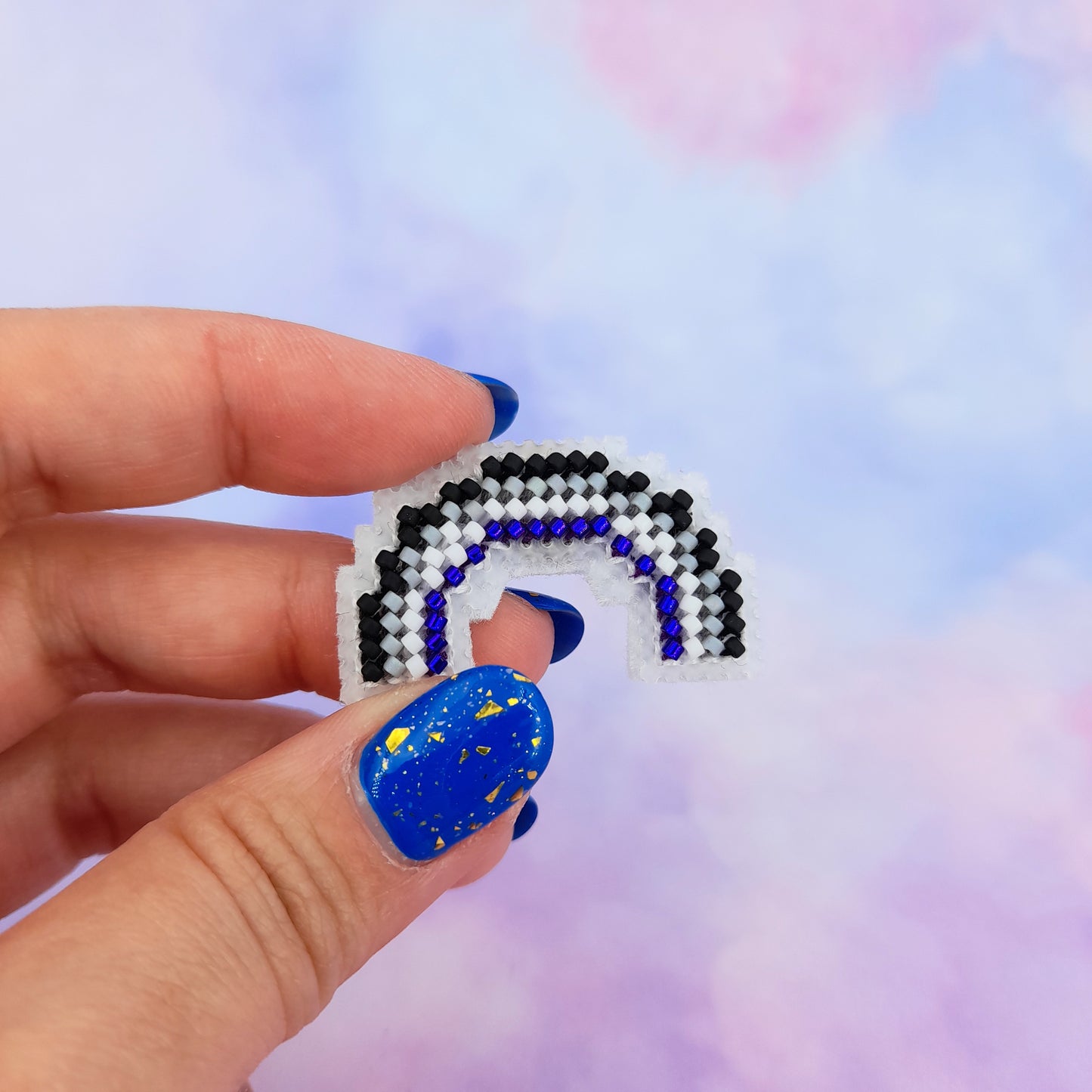 Arc-en-ciel Pride en perles - Pin's ou porte-clé
