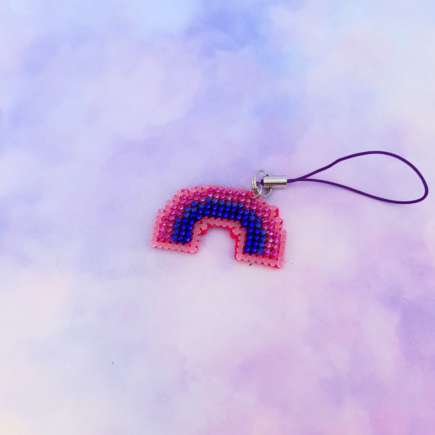 Arc-en-ciel Pride en perles - Pin's ou porte-clé