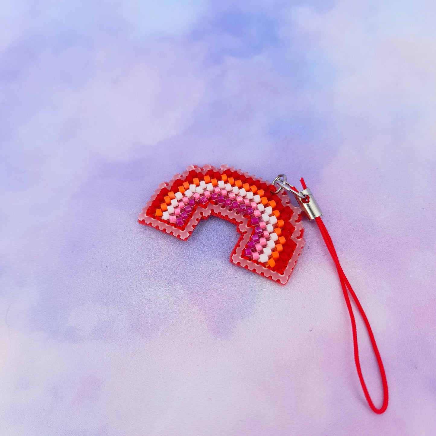 Arc-en-ciel Pride en perles - Pin's ou porte-clé