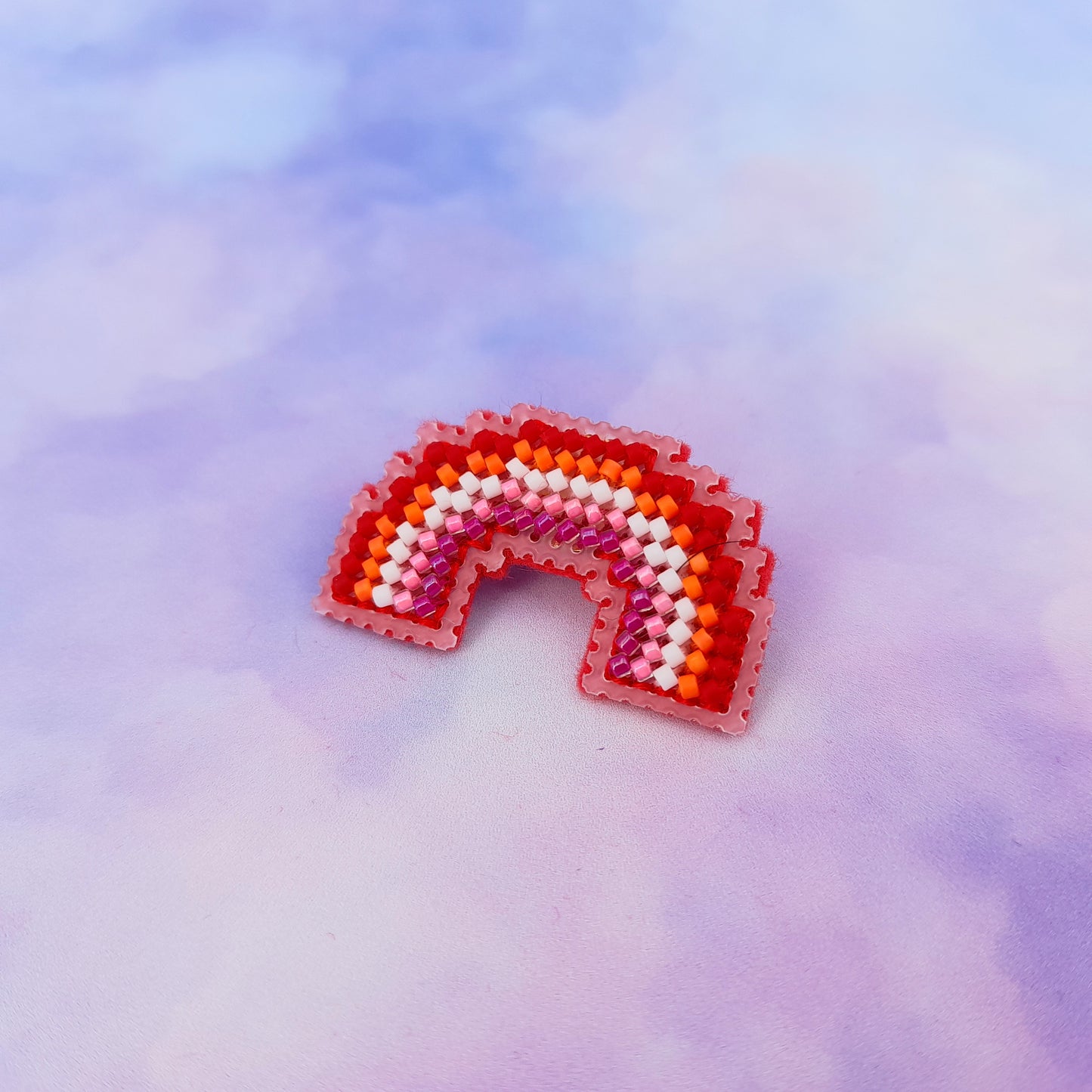 Arc-en-ciel Pride en perles - Pin's ou porte-clé