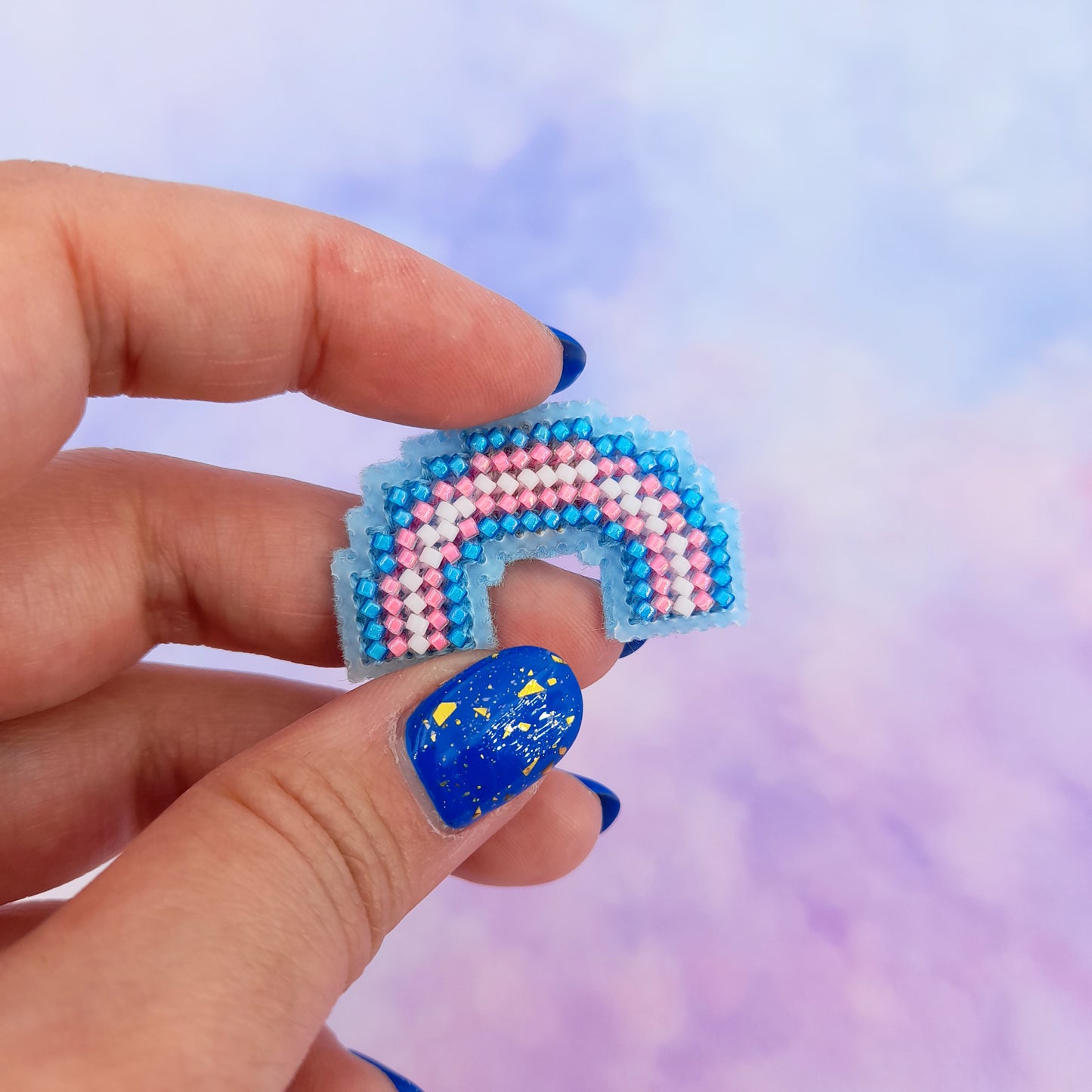 Arc-en-ciel Pride en perles - Pin's ou porte-clé