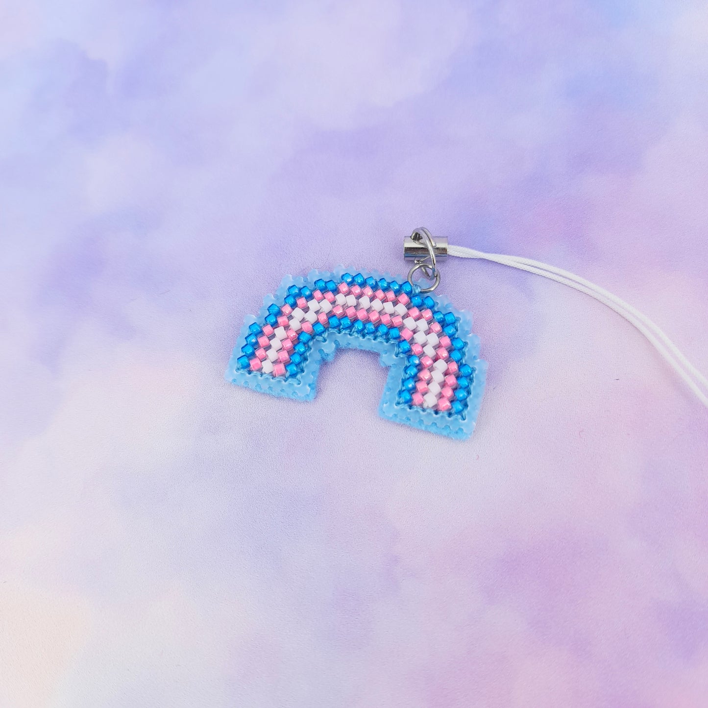 Arc-en-ciel Pride en perles - Pin's ou porte-clé