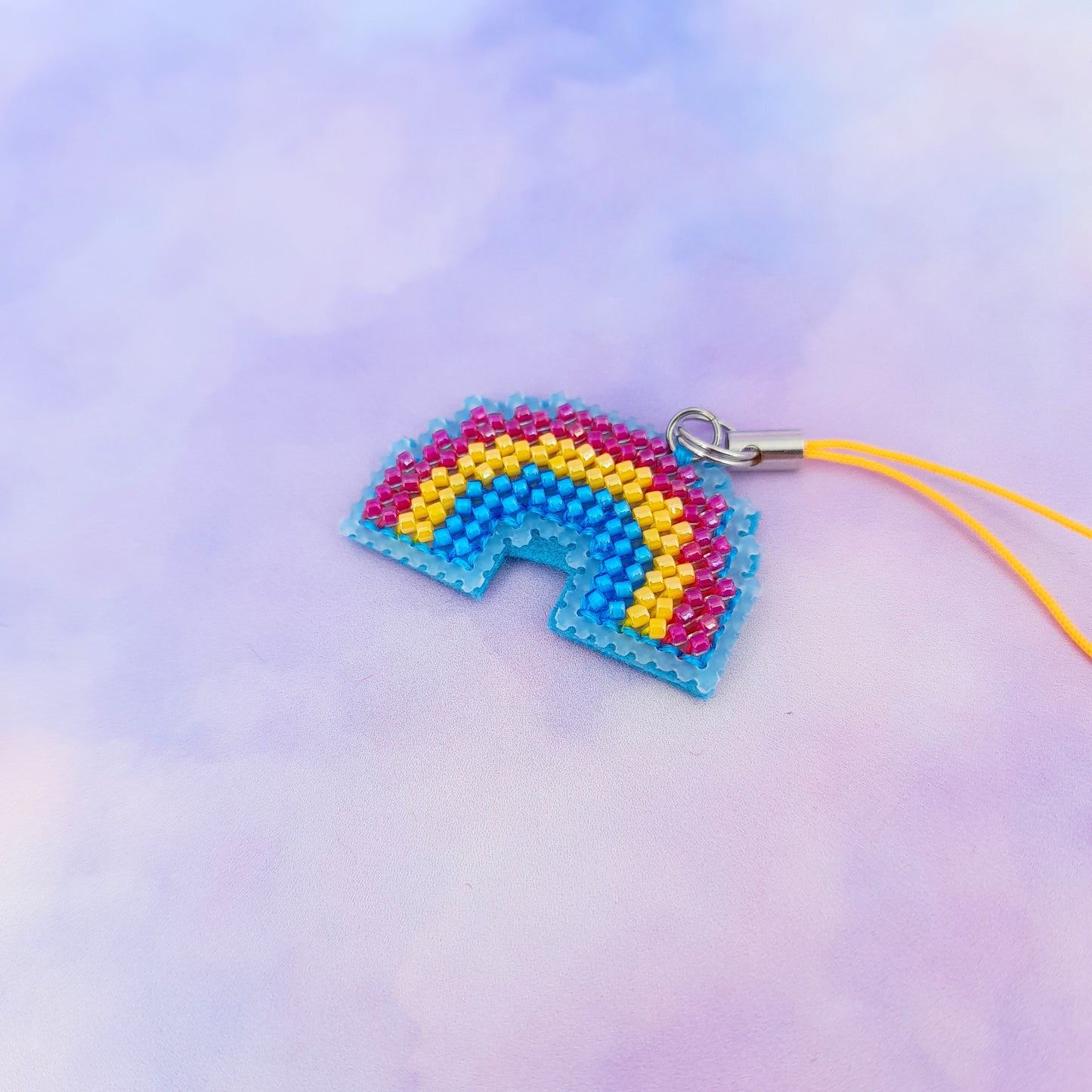 Arc-en-ciel Pride en perles - Pin's ou porte-clé