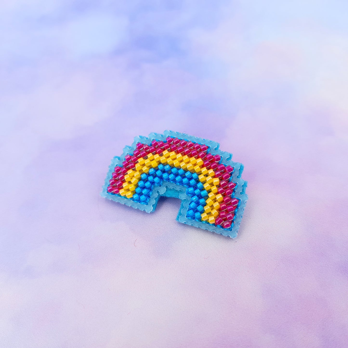 Arc-en-ciel Pride en perles - Pin's ou porte-clé