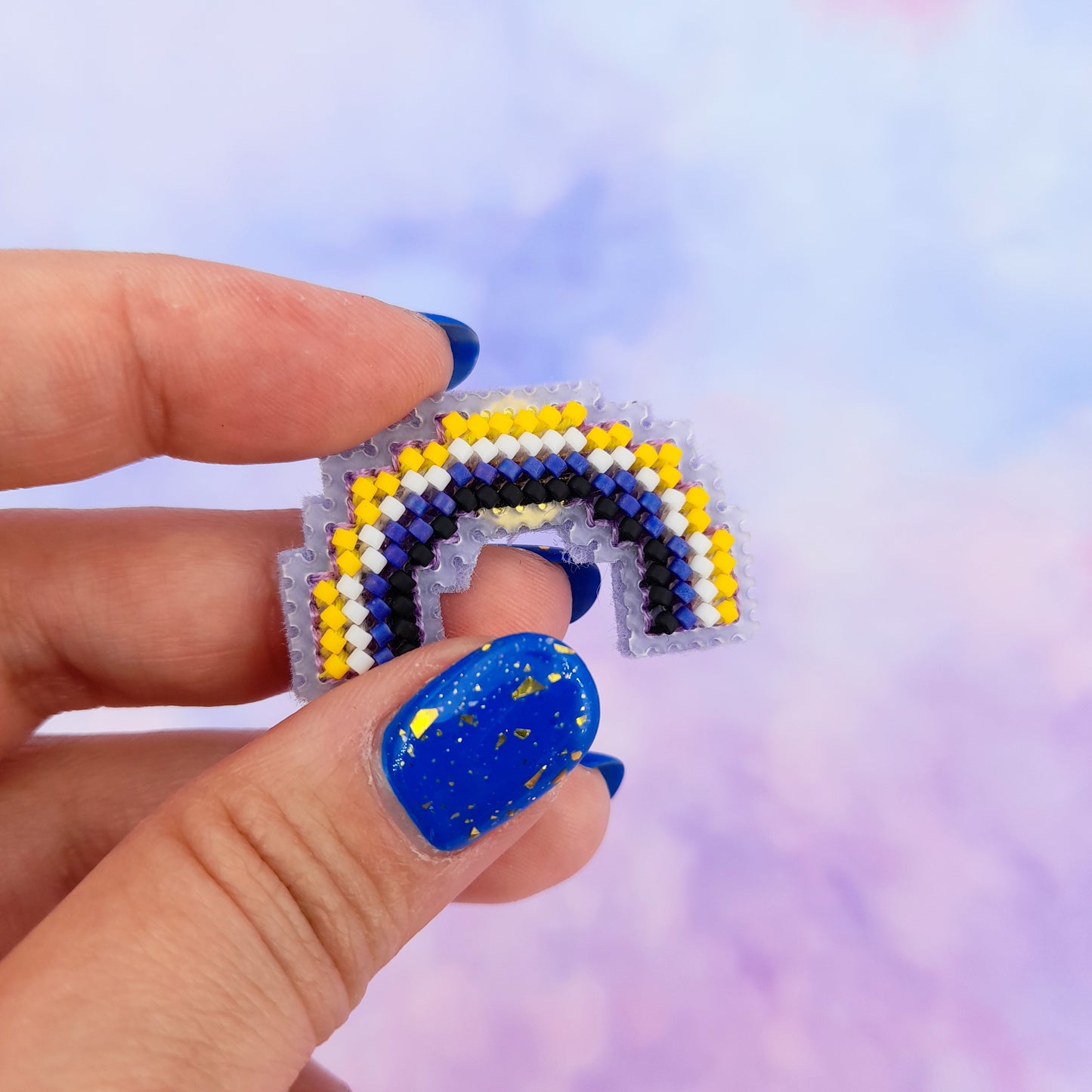 Arc-en-ciel Pride en perles - Pin's ou porte-clé