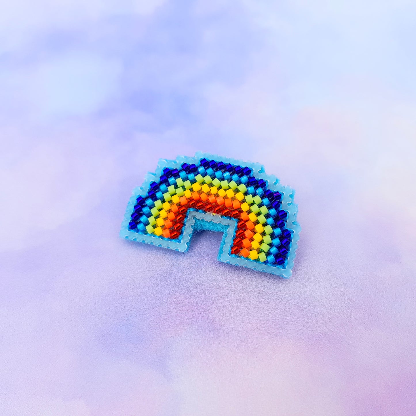 Arc-en-ciel Pride en perles - Pin's ou porte-clé