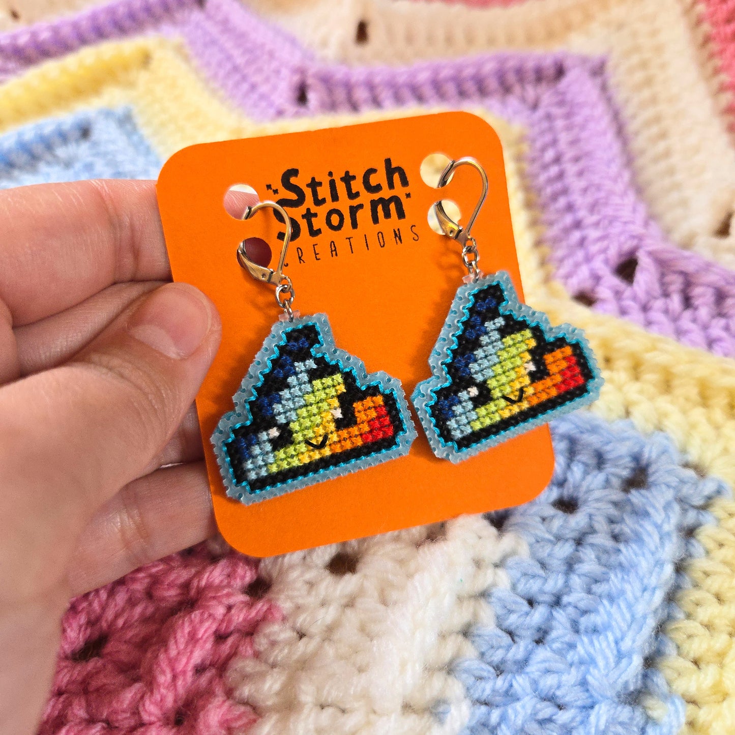 Rainbow Poop Earrings v2.0