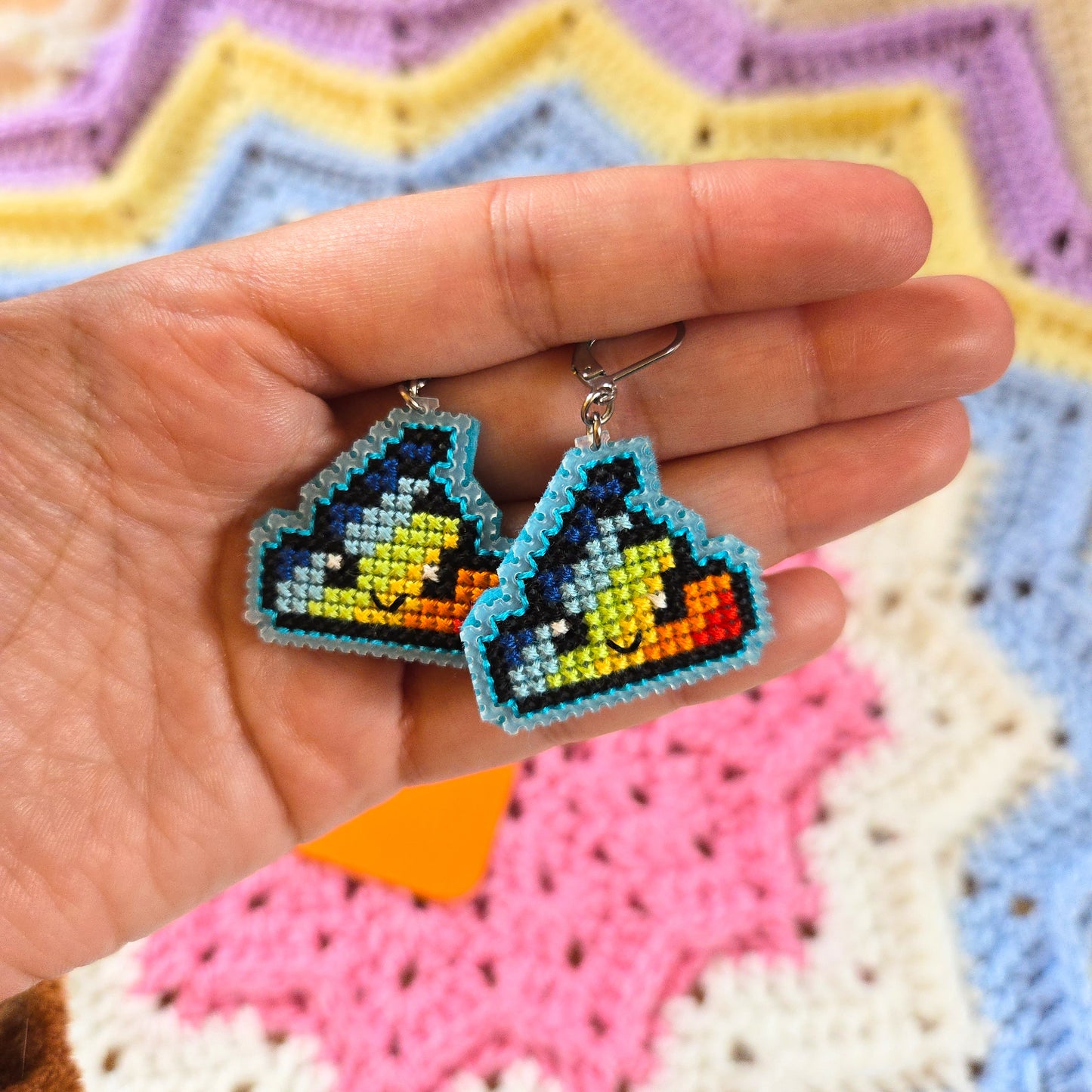Rainbow Poop Earrings v2.0