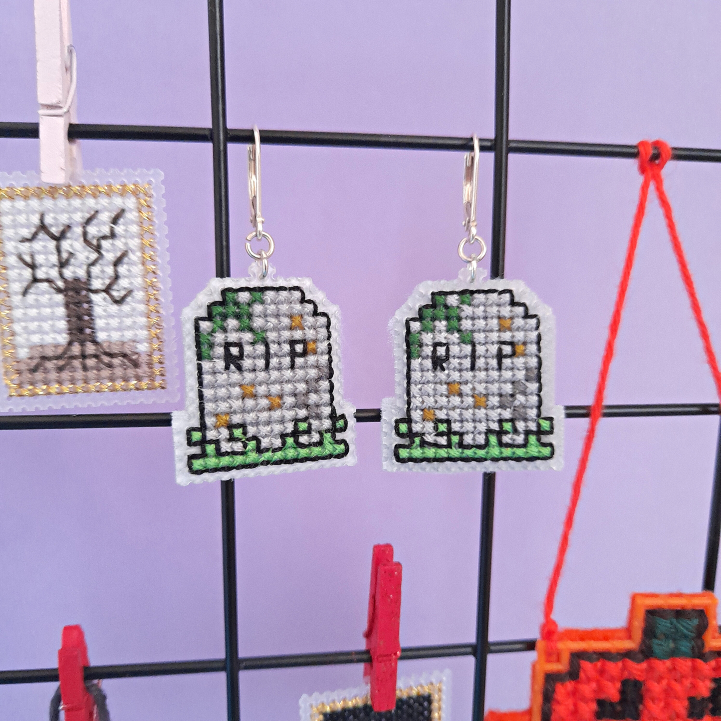 Boucles d'oreilles pierre tombales