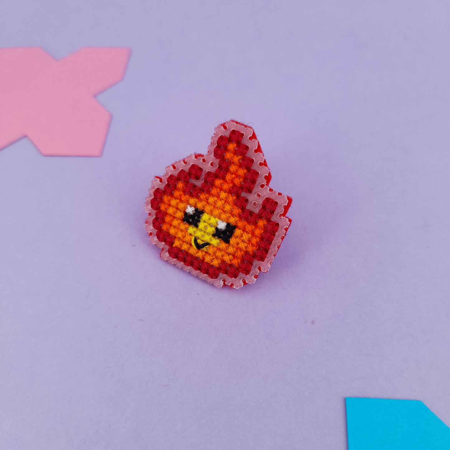 Flame - Pin or Keychain