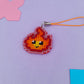 Flame - Pin or Keychain