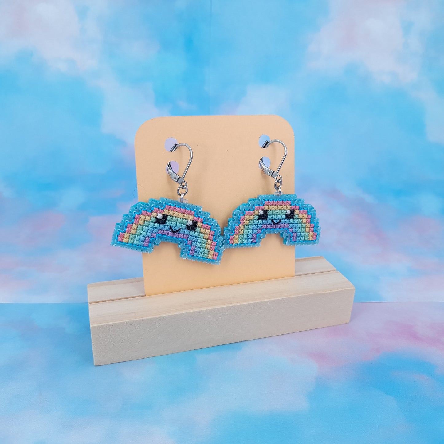 Arc-en-ciel Pastel - Boucles d'oreilles