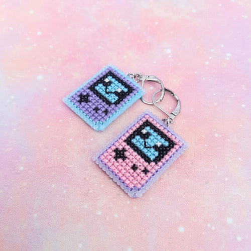 Gameboys couleurs pastels - Boucles d'oreilles