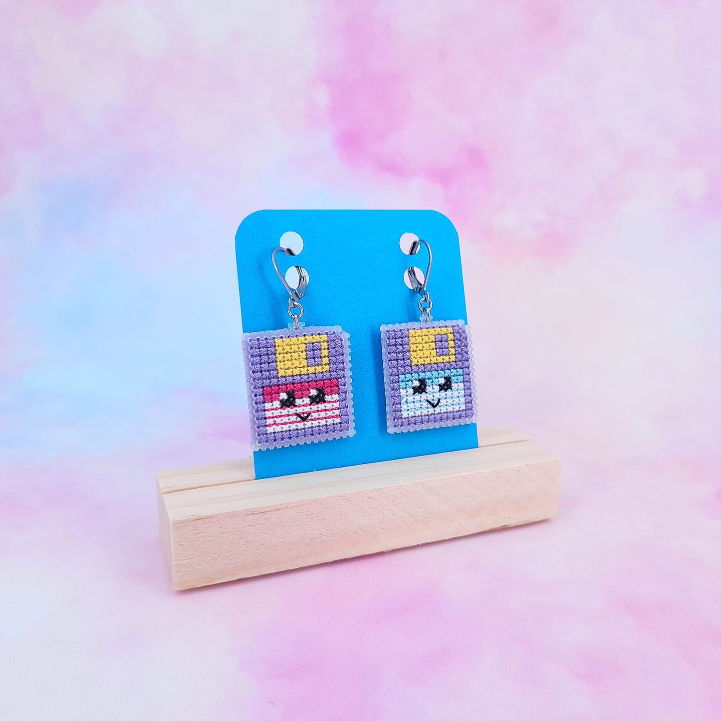 Pastel Floppy Disk - Earrings