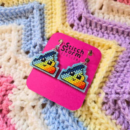 Rainbow Poop Earrings v1.0