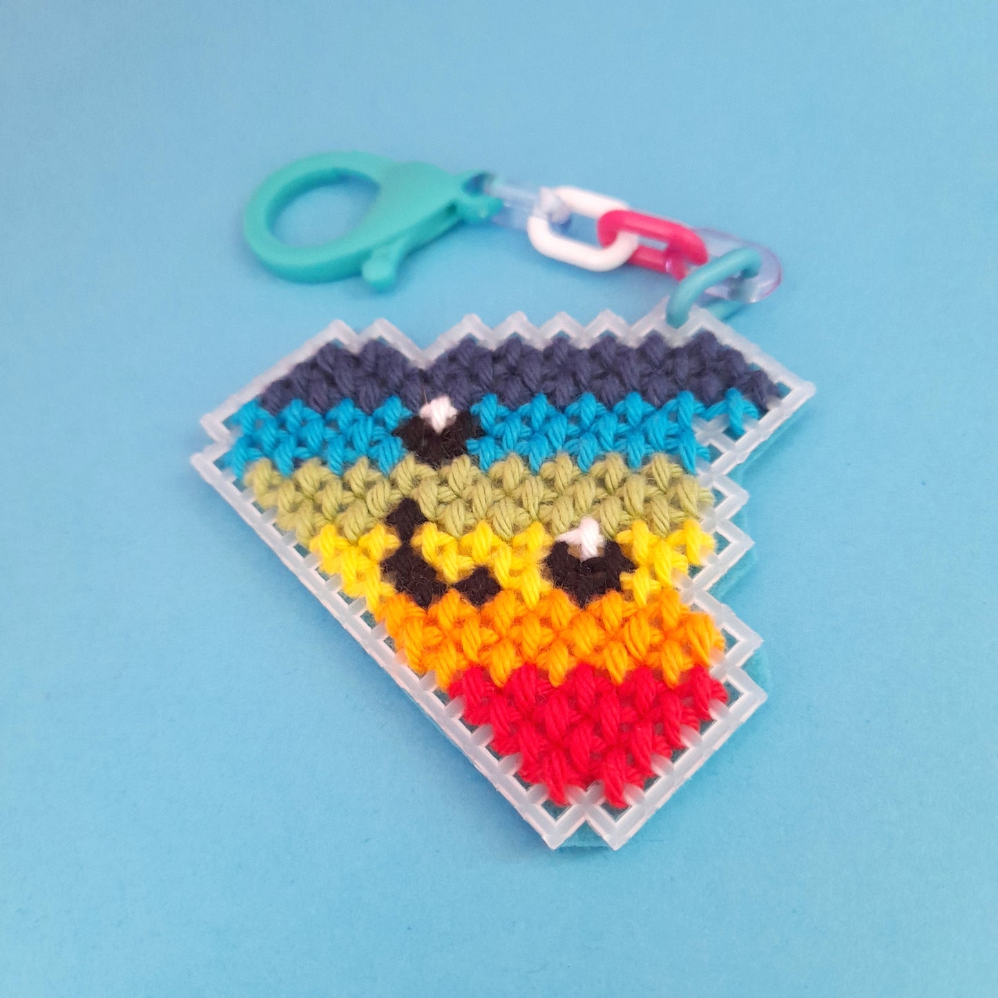 XL Rainbow Poop Keychain