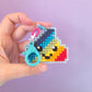 XL Rainbow Poop Keychain